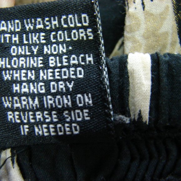 Cream Black Patterned Stretch Top Tank Dress MED - Picture 12 of 16